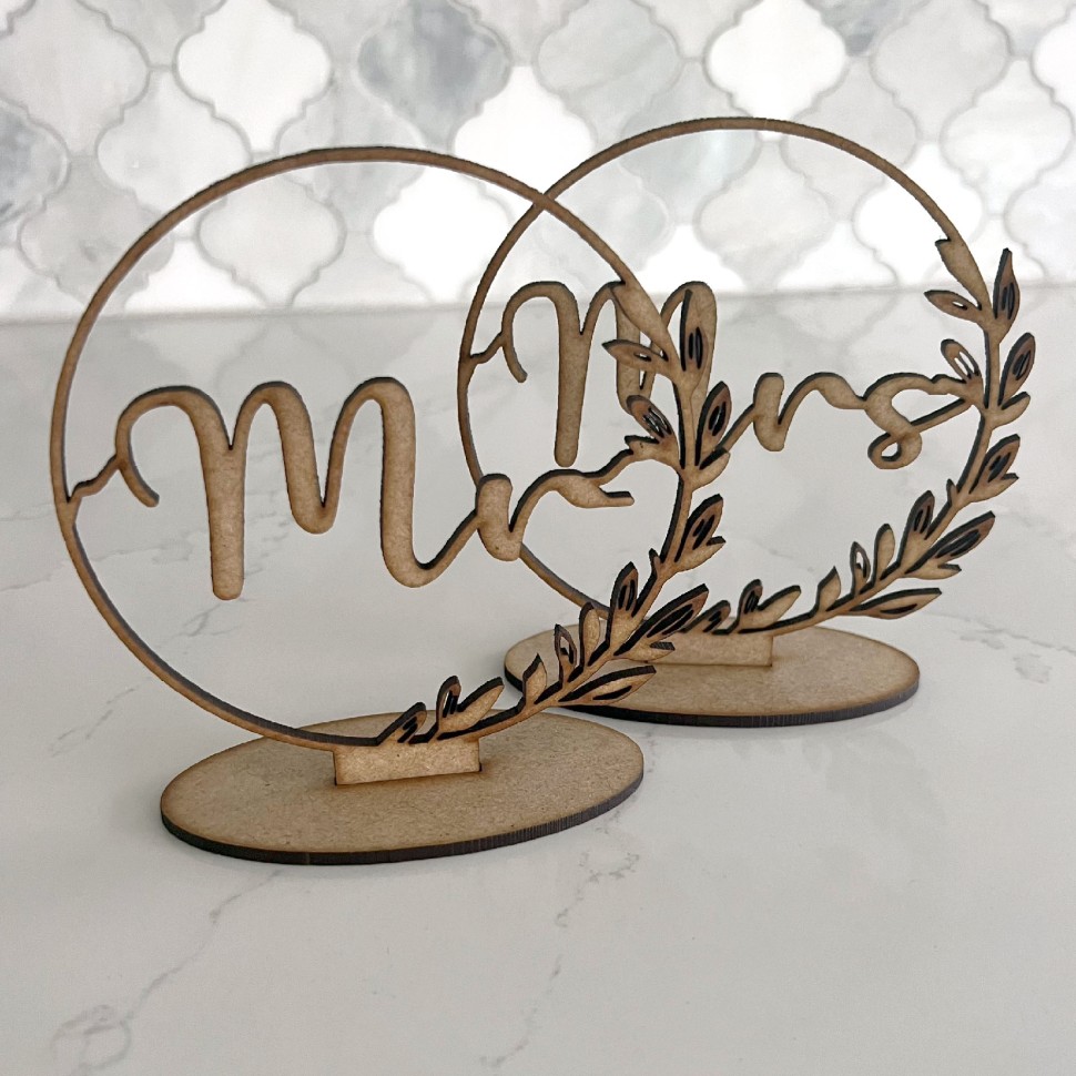 Mr & Mrs Natural Wood Signs – wedding table signs, wedding signs, wedding table decoration