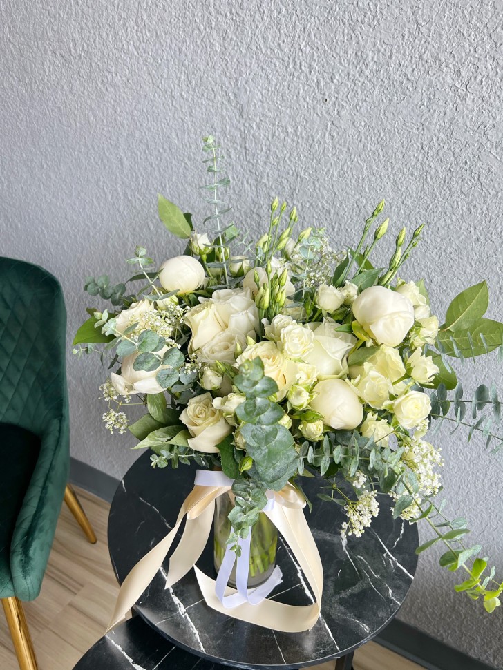 White Peony Love Bridal Bouquet