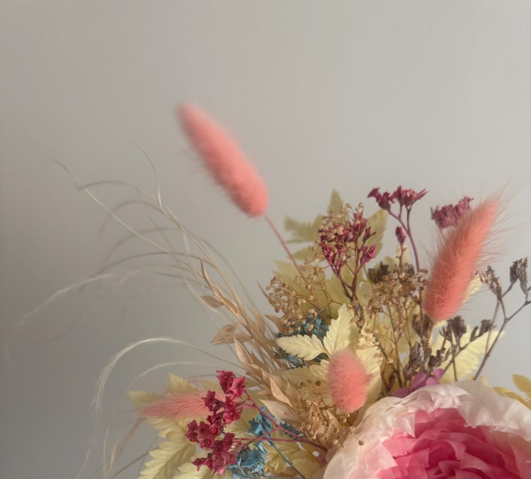 Bear Vase with Preserved Peony