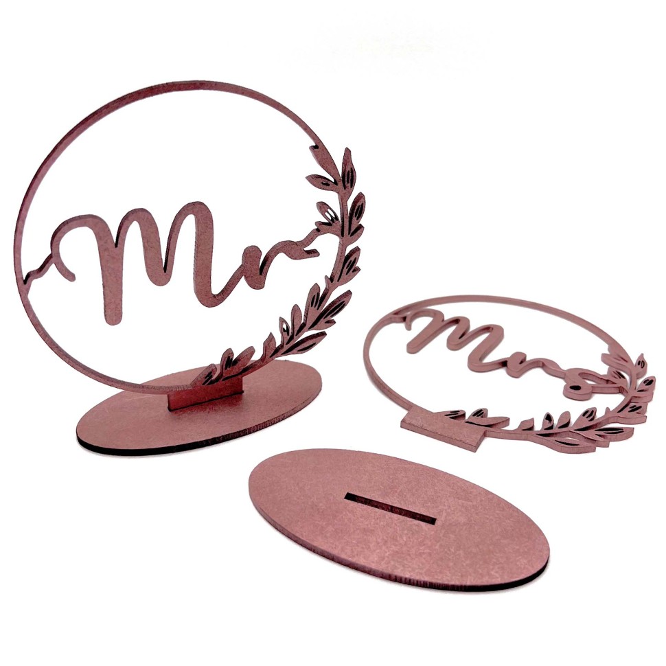 Mr & Mrs Rose Gold Painted Natural Wood Signs – wedding table signs, wedding signs, wedding table decoration