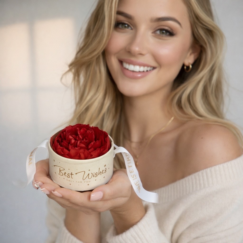 Preserved Peony Dome in Acrylic ORB Preserved Peony Dome in Acrylic ORB