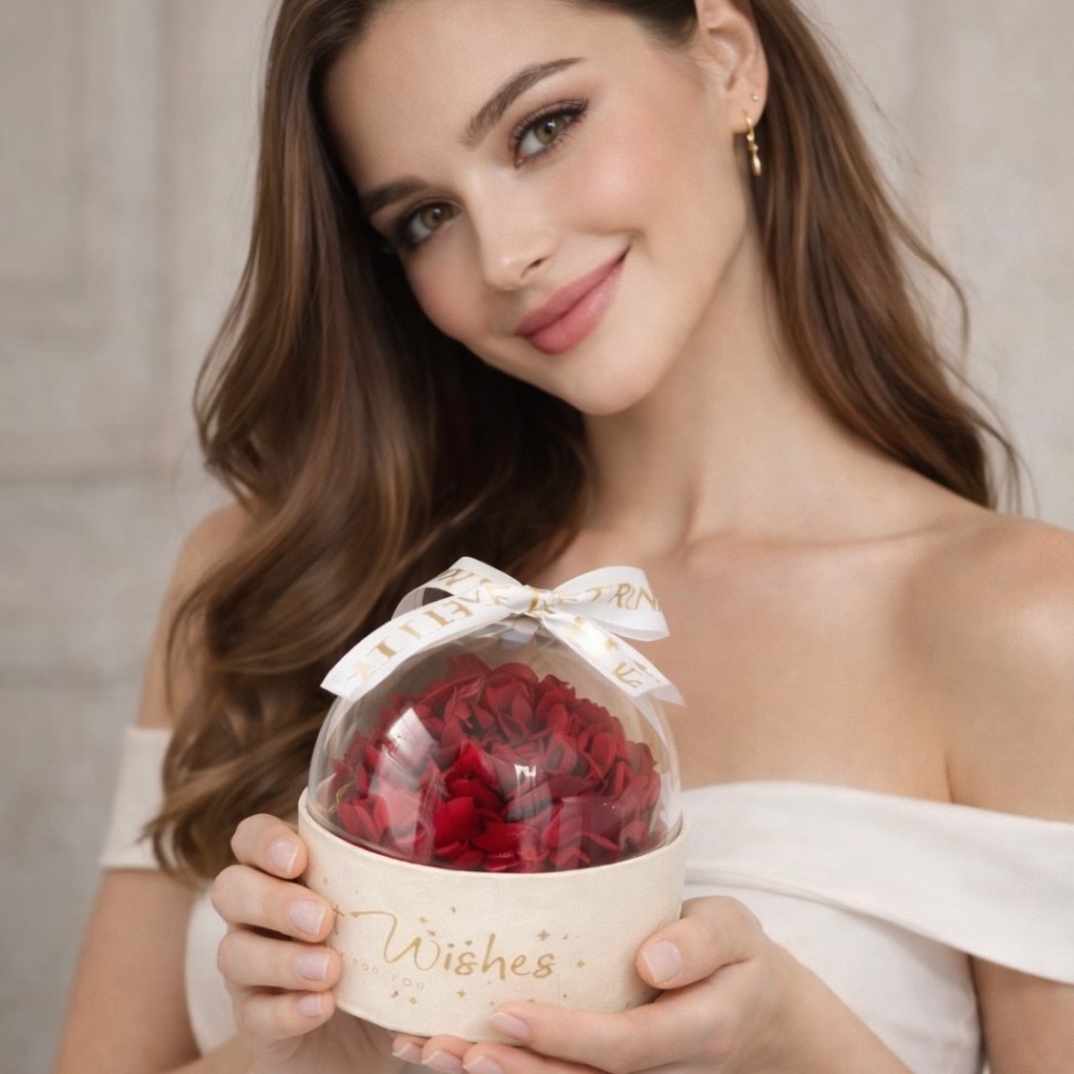 Preserved Peony Dome in Acrylic ORB