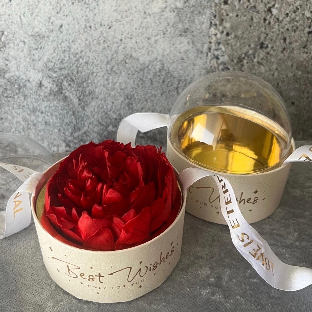 Preserved Peony Dome in Acrylic ORB Preserved Peony Dome in Acrylic ORB