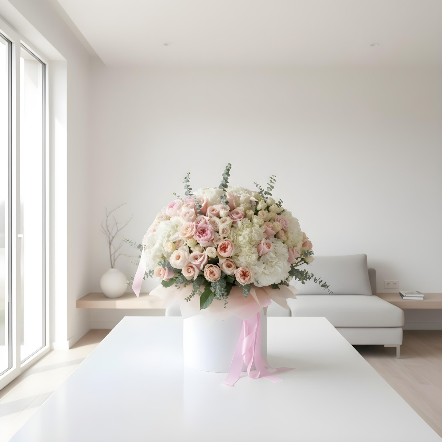 Pearl Fresh Flower Box (Roses, Spray Roses, Garden Roses, Hydrangeas)