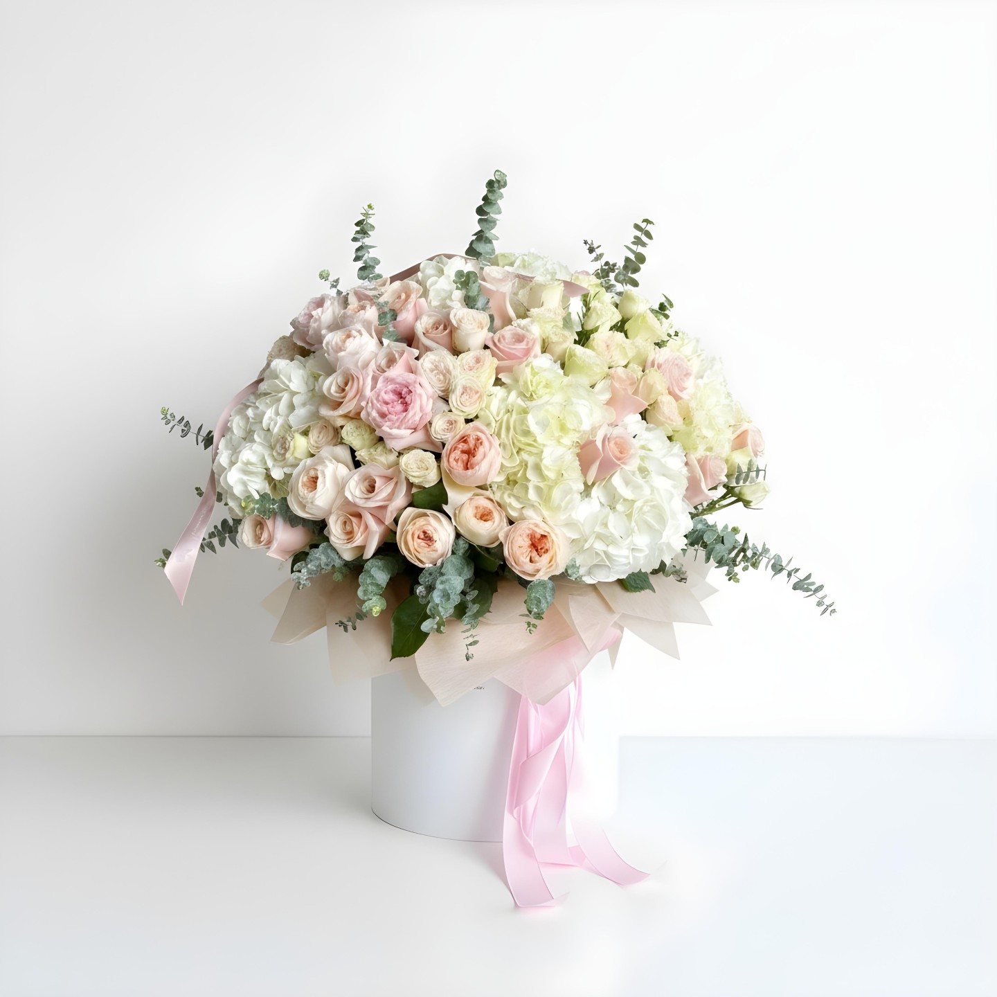 Pearl Fresh Flower Box (Roses, Spray Roses, Garden Roses, Hydrangeas)