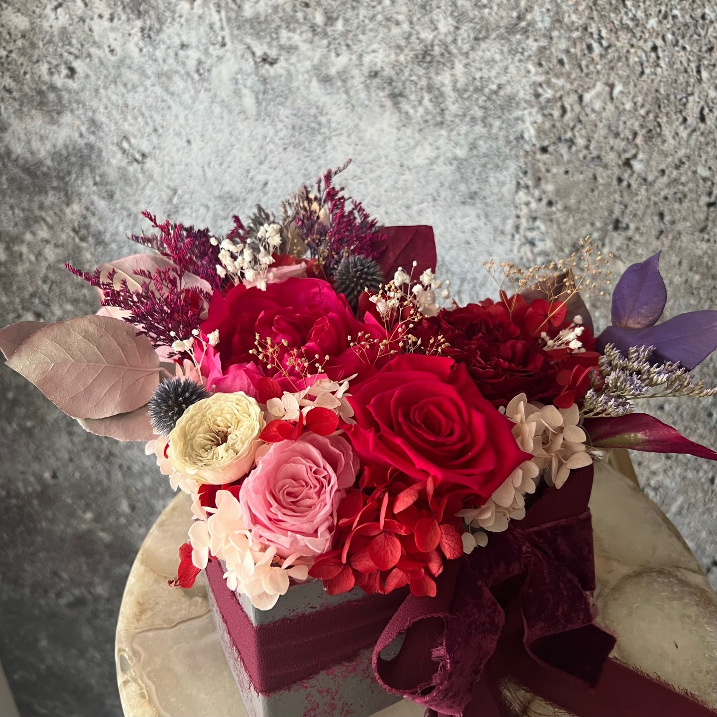 OLIVIA Collection Preserved Peony Heart Box