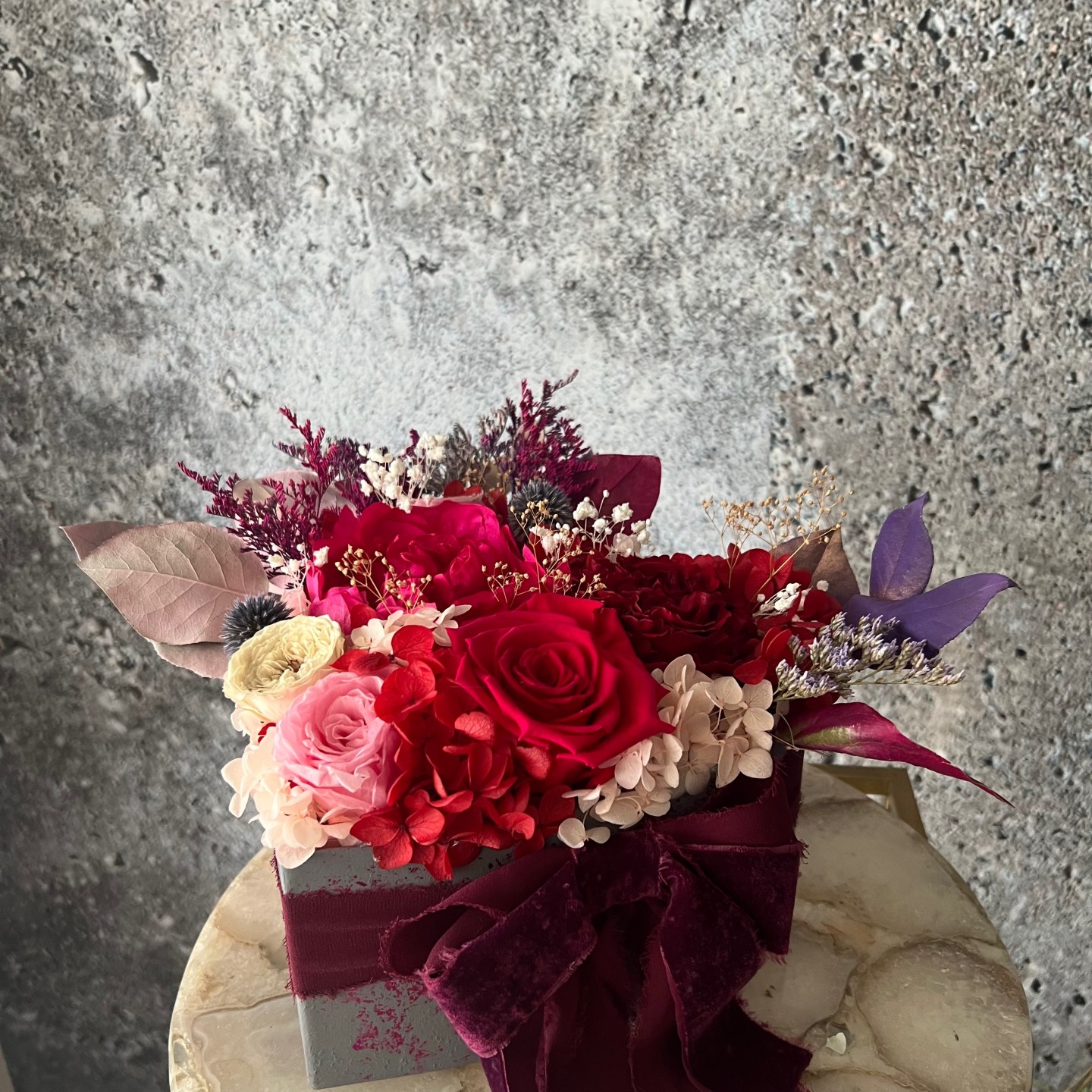 OLIVIA Collection Preserved Peony Heart Box