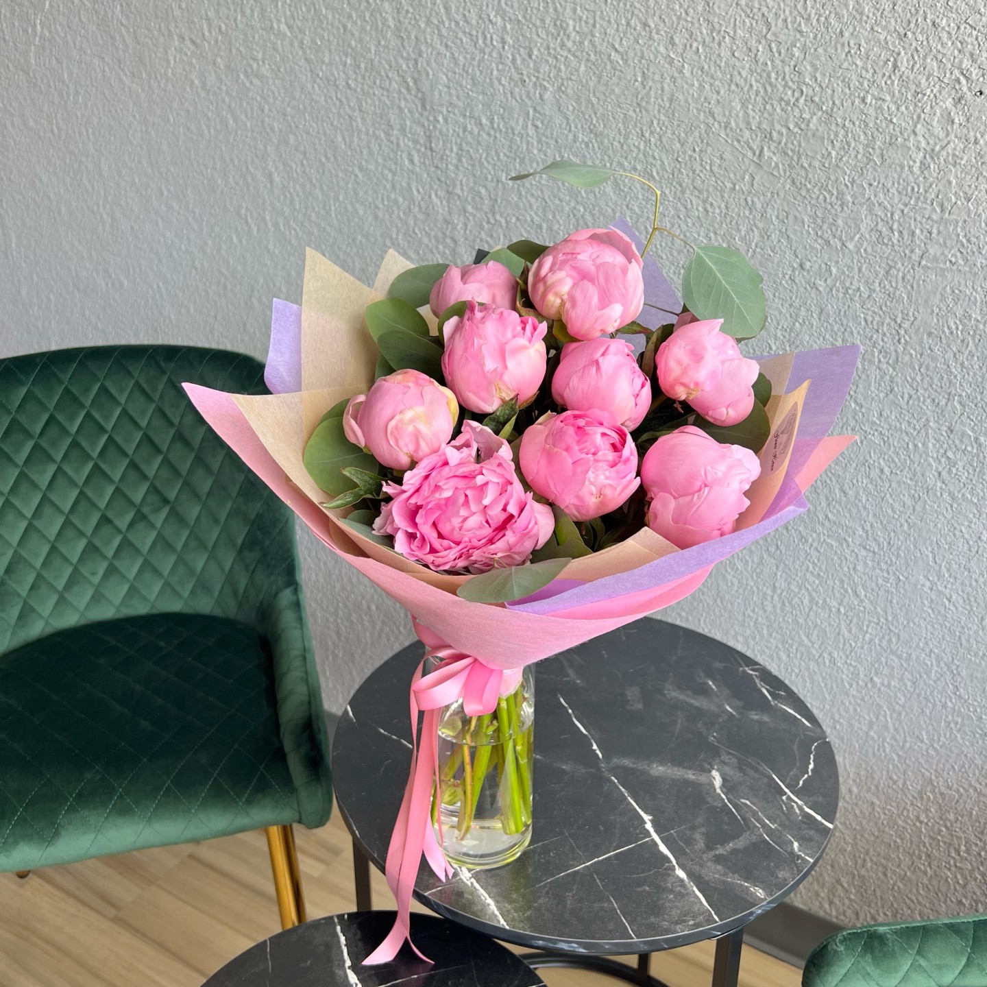 Elley Peony Hand-Tied Bouquet