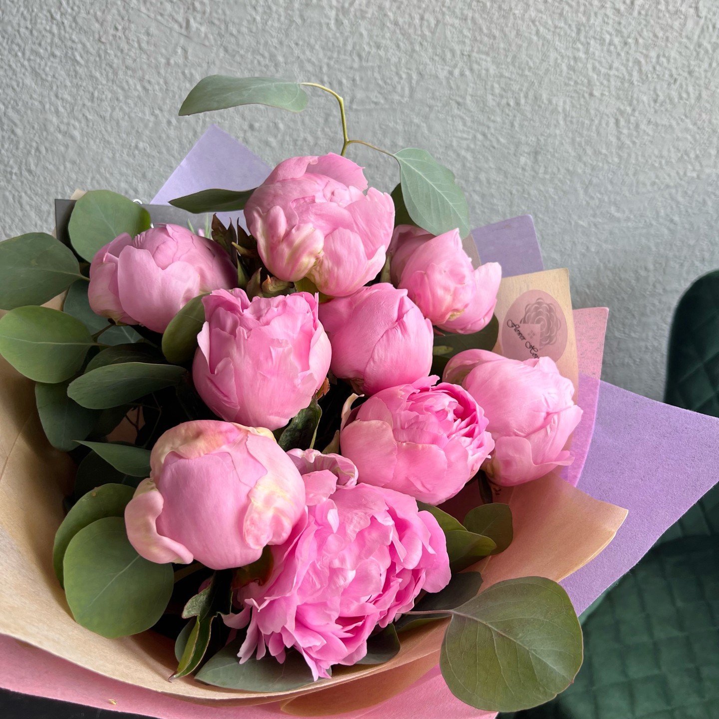 Elley Peony Hand-Tied Bouquet