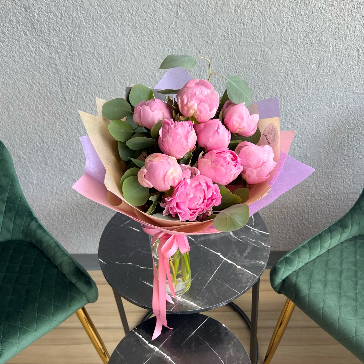 Elley Peony Hand-Tied Bouquet