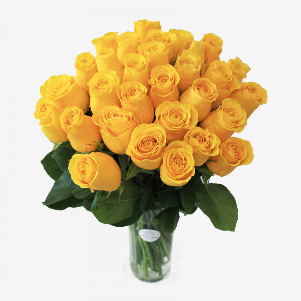 30 Bikini Yellow Roses Bouquet