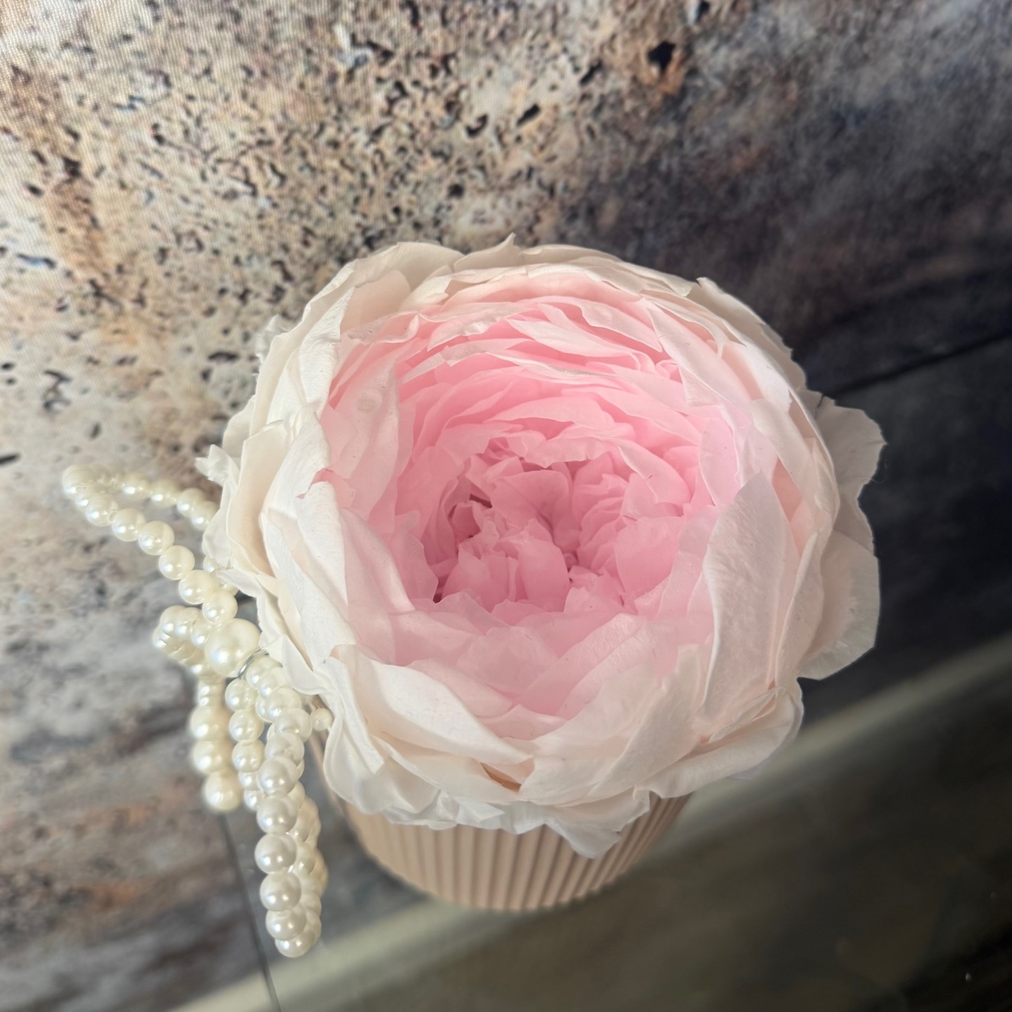 Heart-Shaped Gift Box With Teddy Bear, Preserved Peony In Vase and Macarons