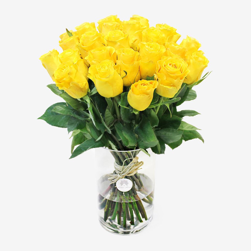 25 Yellow Roses Bouquet