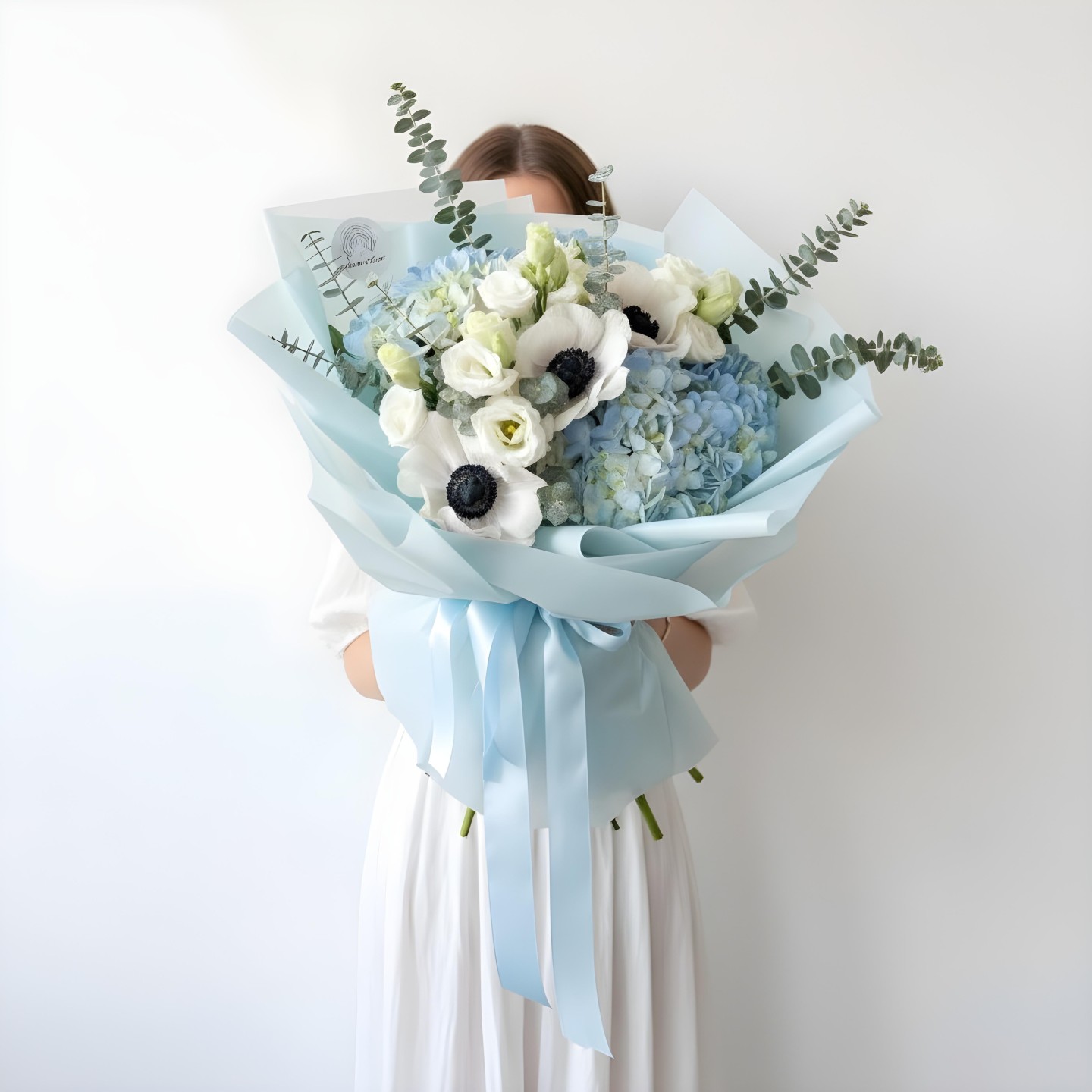 Blue Estrella Fresh Flowers Hand Tied Bouquet