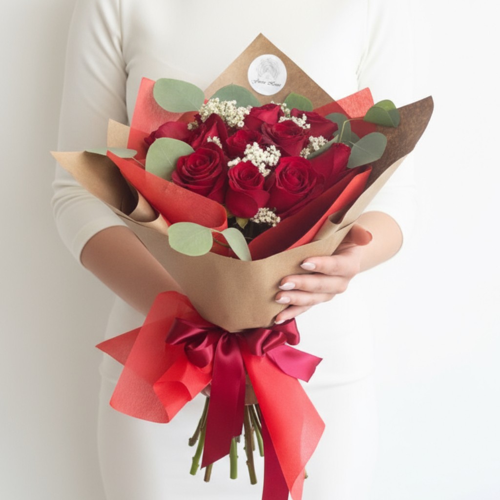 Red Remy Love Hand-Tied Bouquet