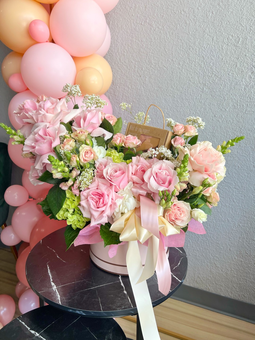Welcome Baby Girl Flower Box With Gift