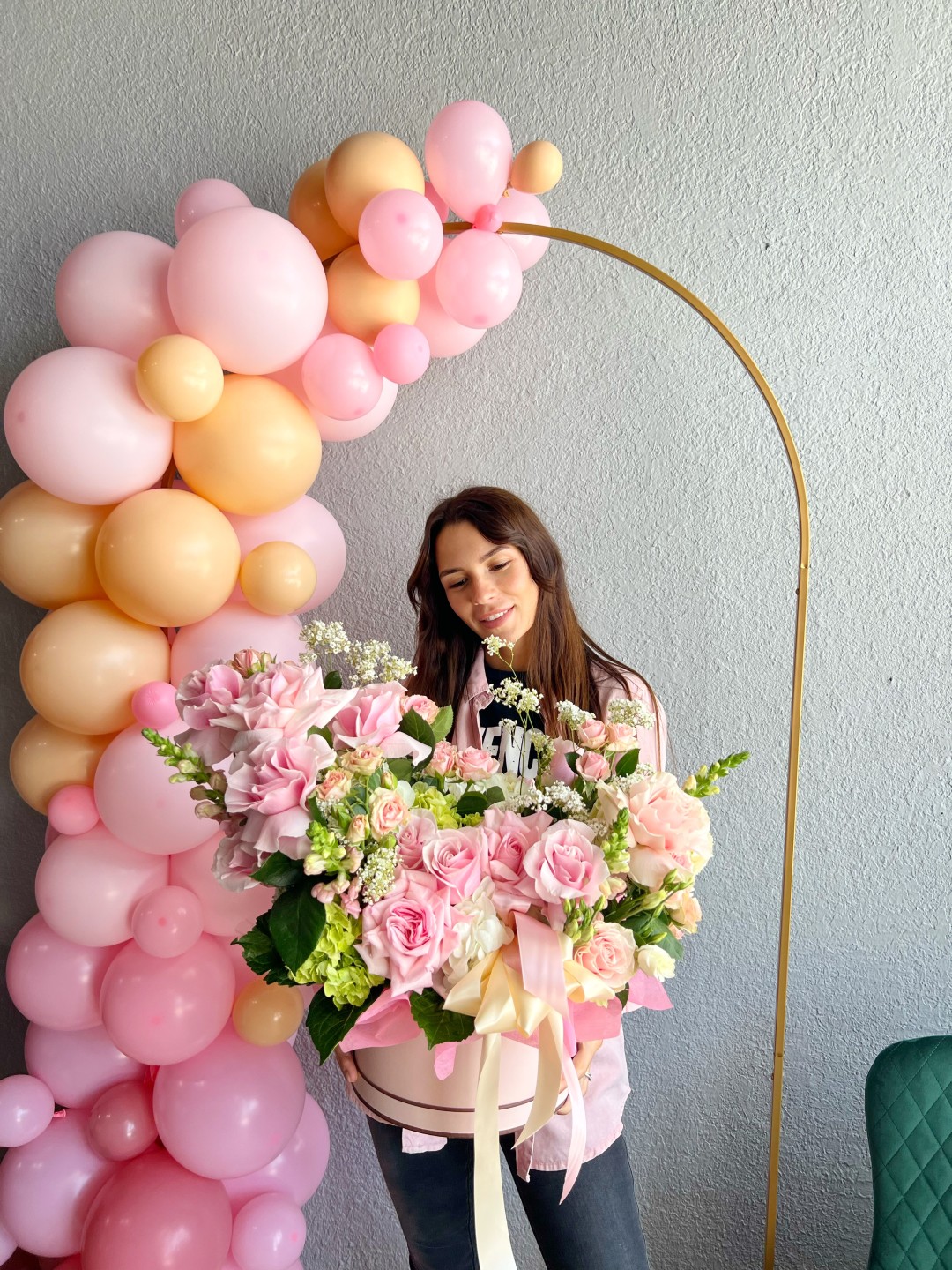 Welcome Baby Girl Flower Box With Gift