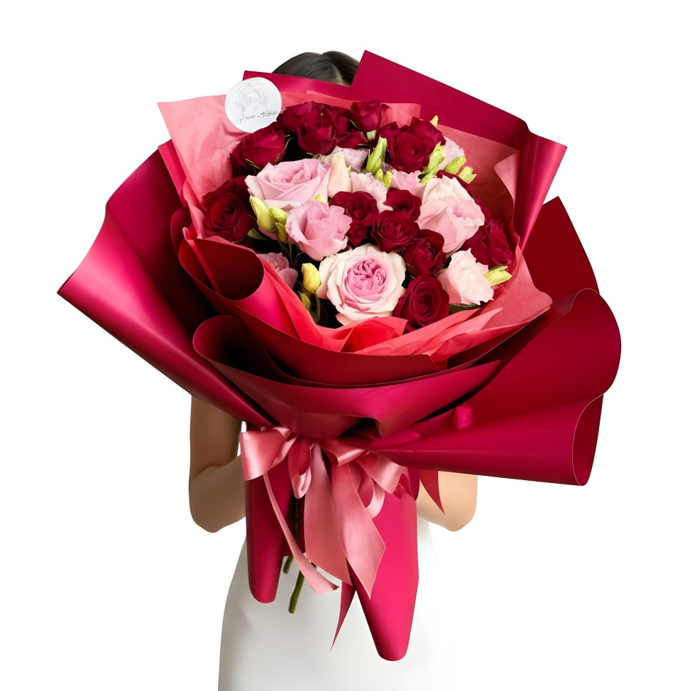 Red Passion Hand-Tied Bouquet (Spray Roses, Garden Roses)