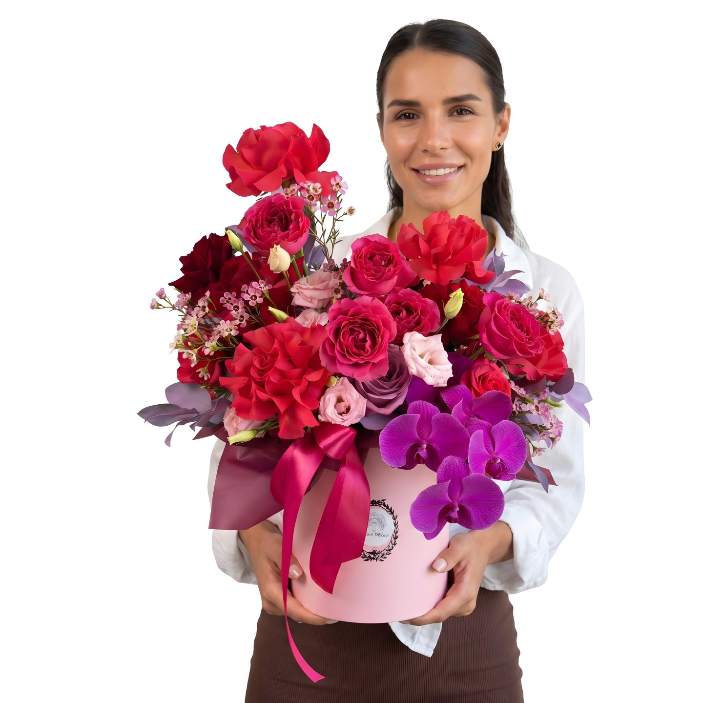 Passion Bloom Box – Roses, Orchids, Lisianthus & Hydrangeas