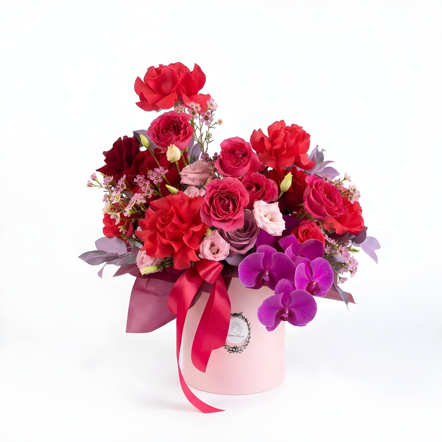Passion Bloom Box – Roses, Orchids, Lisianthus & Hydrangeas