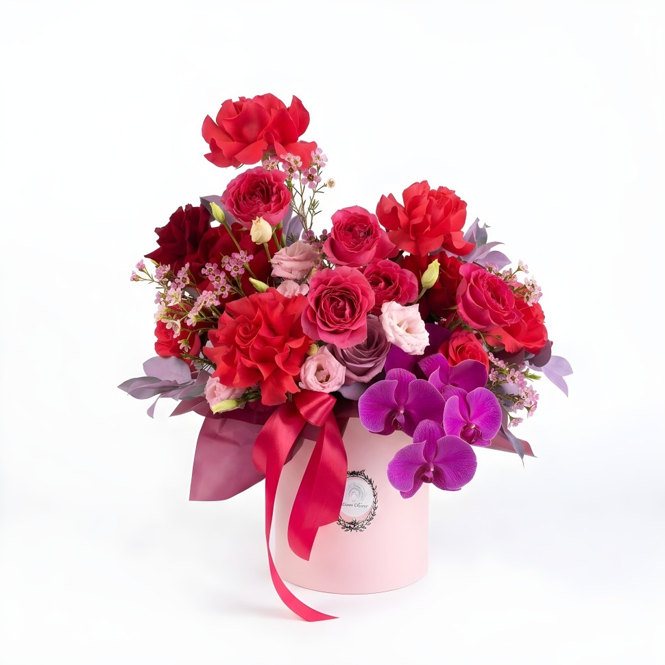 Passion Bloom Box – Roses, Orchids, Lisianthus & Hydrangeas