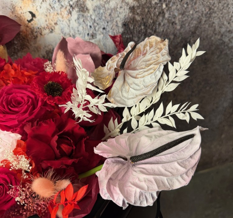 Luxury Preserved Flowers Bouquet - Red Peony, Anemones, Hydrangeas and Anthuriums Luxury Preserved Flowers Bouquet - Pink Peony, Anemone, Hydrangeas and Anthuriums