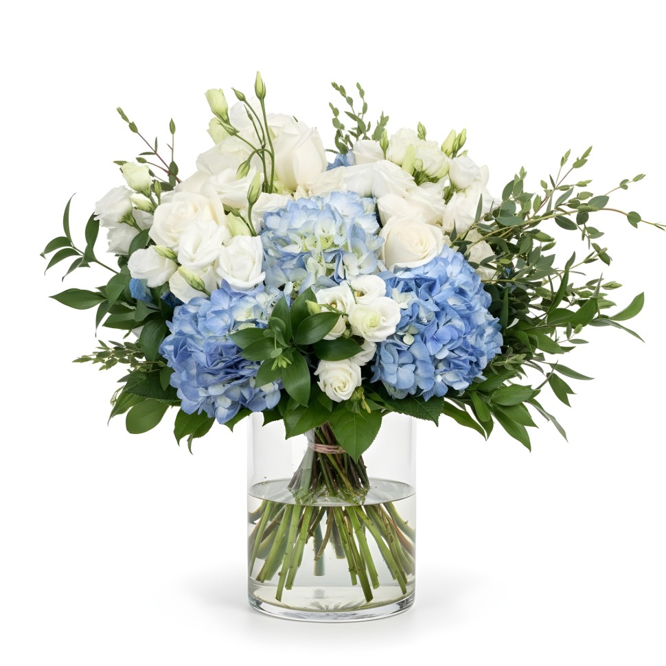 Musa Hand-Tied Bouquet (Roses, Hydrangeas, Lisianthus)