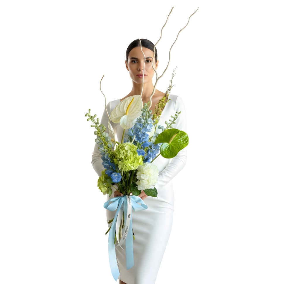 The Aurelliora Flowers – Anthurium, Hydrangea, Delphinium, Curly