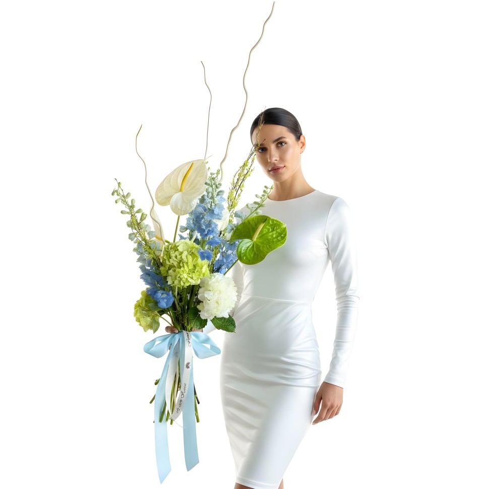 The Aurelliora Flowers – Anthurium, Hydrangea, Delphinium, Curly