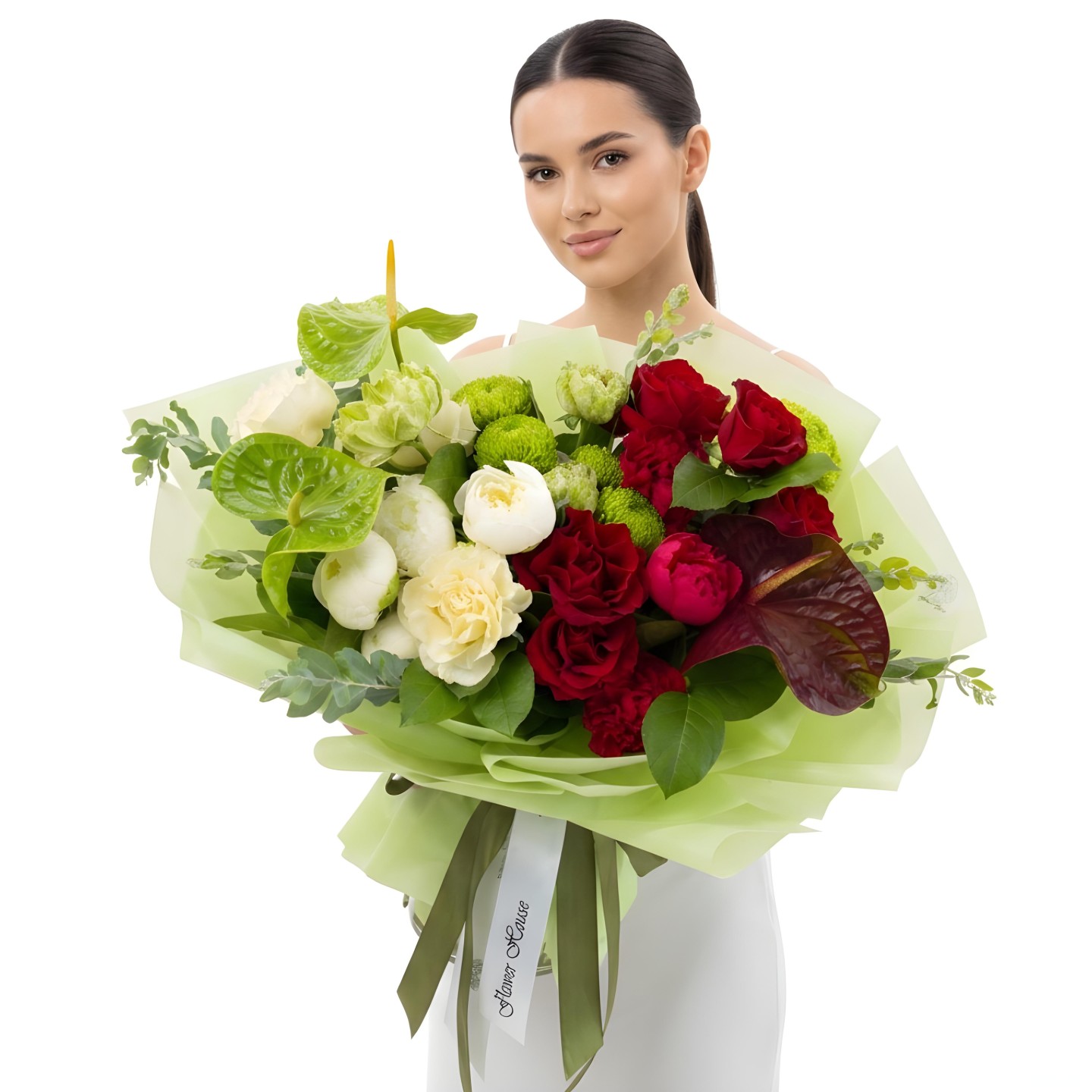 The Ardelisse Flowers – Anthurium, Peonies, Garden Roses, Button Poms