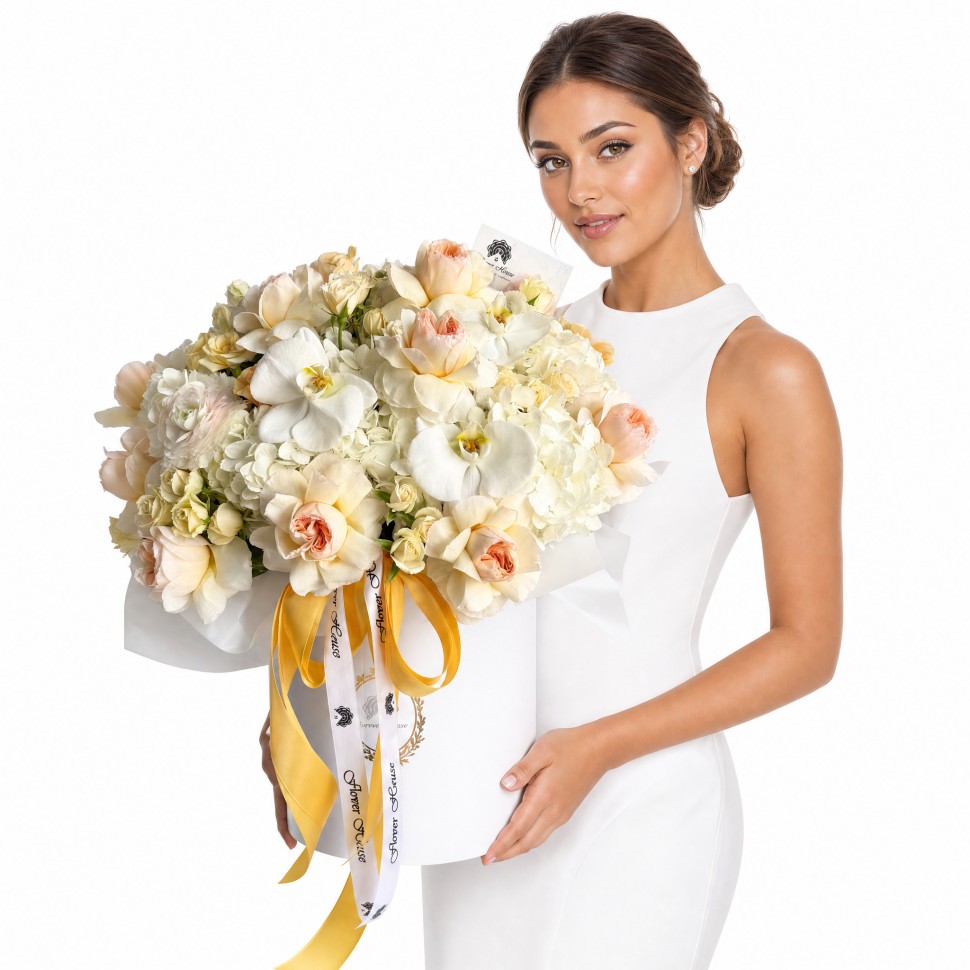 Belle Époque Box – Phalaenopsis Orchids, Peonies, Hydrangeas &