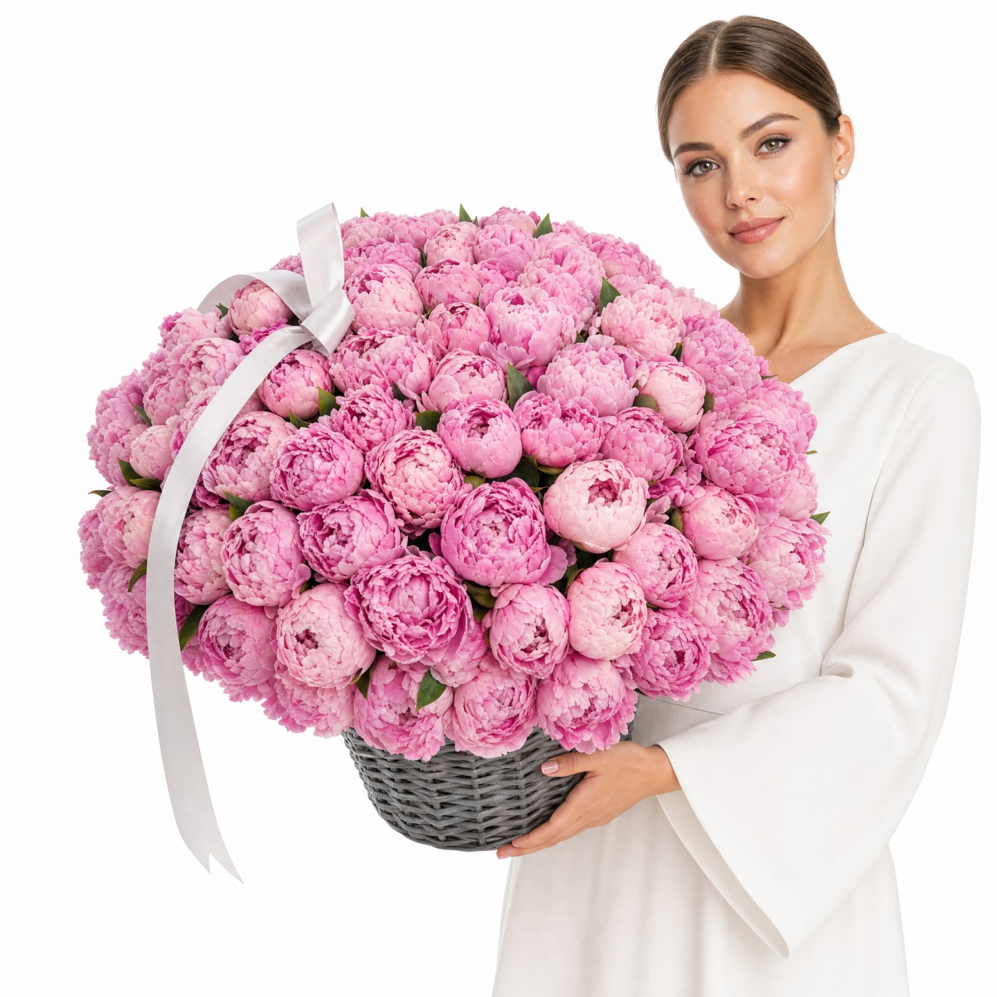 The Peony Majesty Basket – 101 Peonies