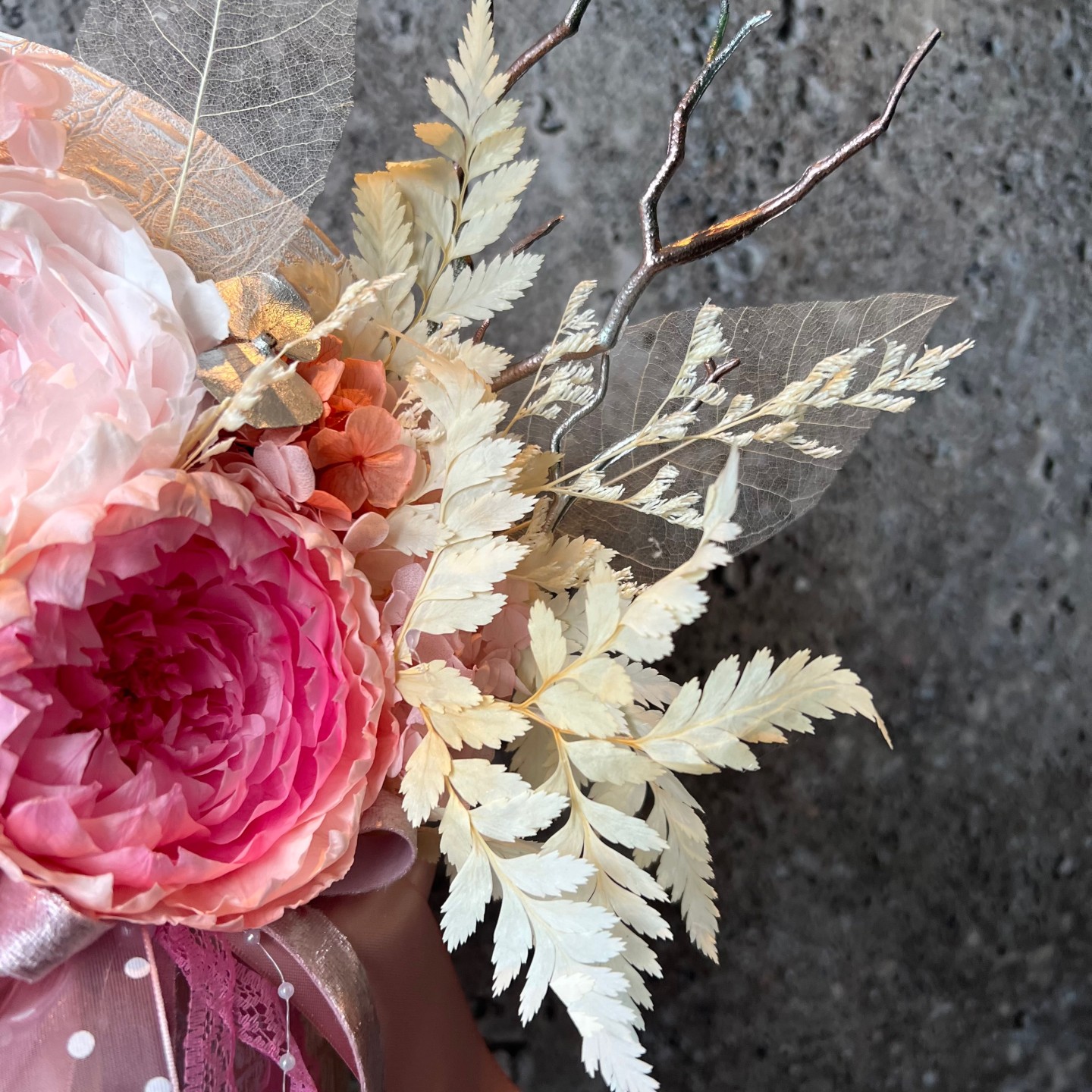 MARY Collection preserved pink peonies luxury box