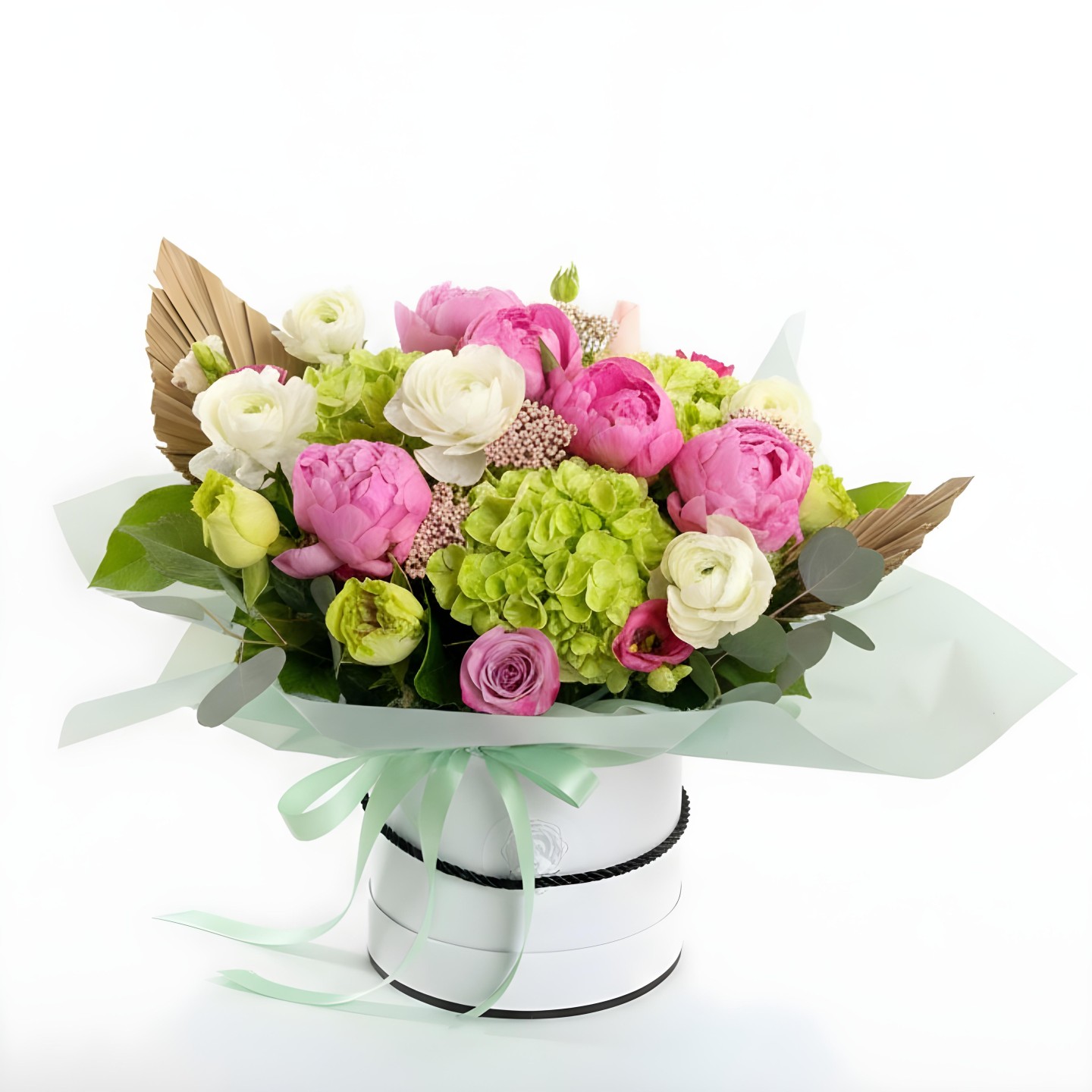Sabrina Fresh Flower Box (Lisianthus, Roses, Hydrangeas, Peony, Ranunculus)