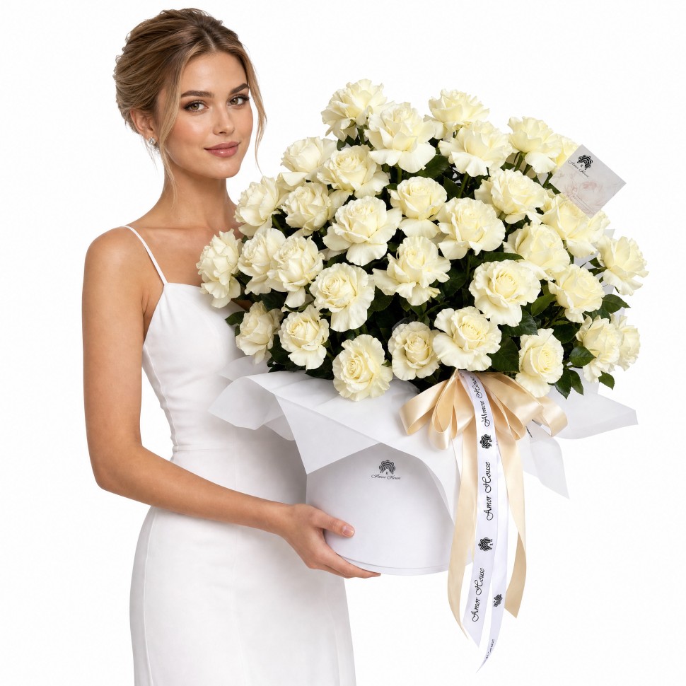 Rose Majesty Flower Box – 45 Opened Roses