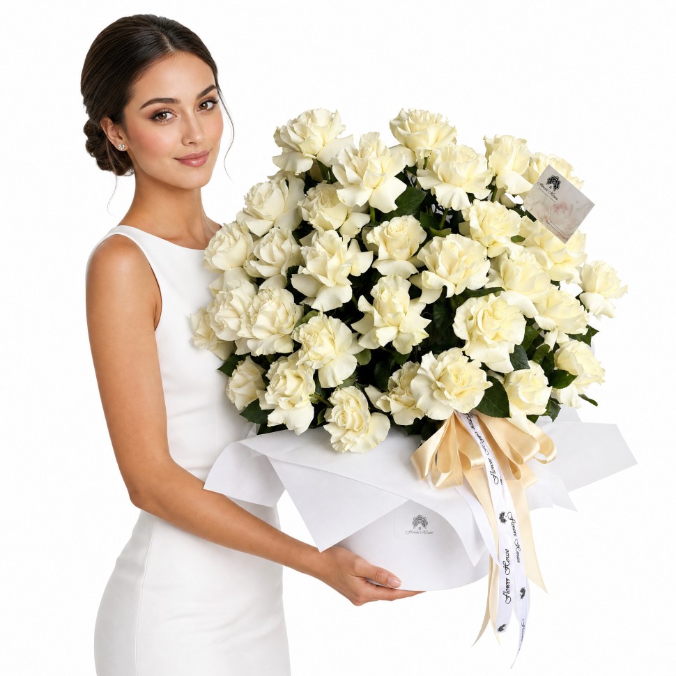 Rose Majesty Flower Box – 45 Opened Roses
