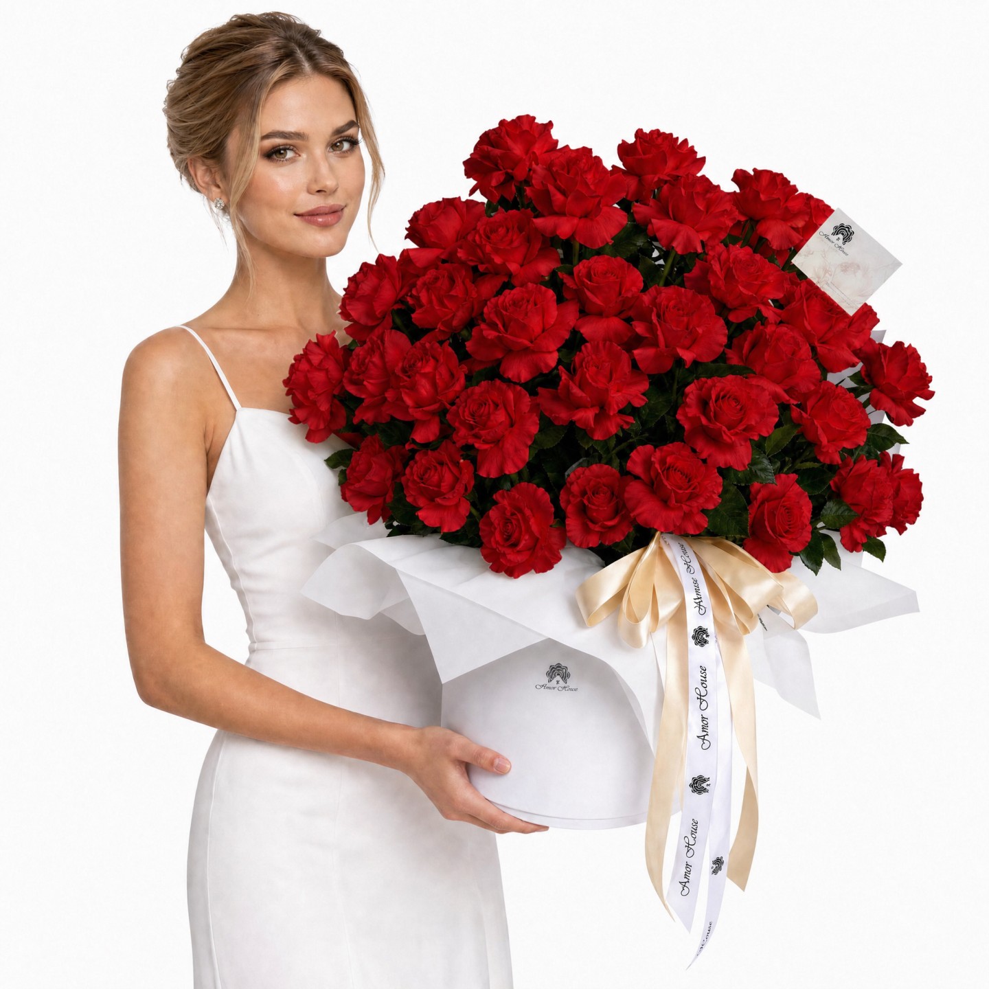 Rose Majesty Flower Box – 45 Opened Roses