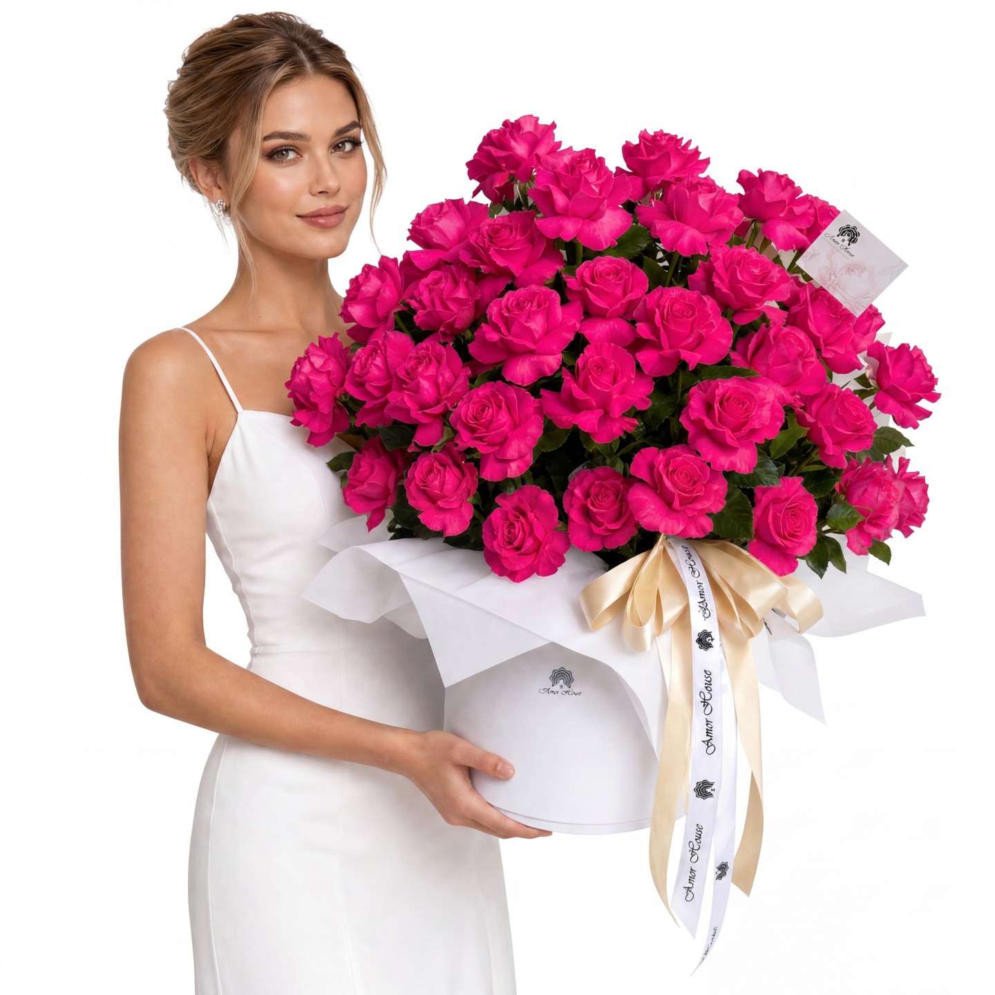 Rose Majesty Flower Box – 45 Opened Roses