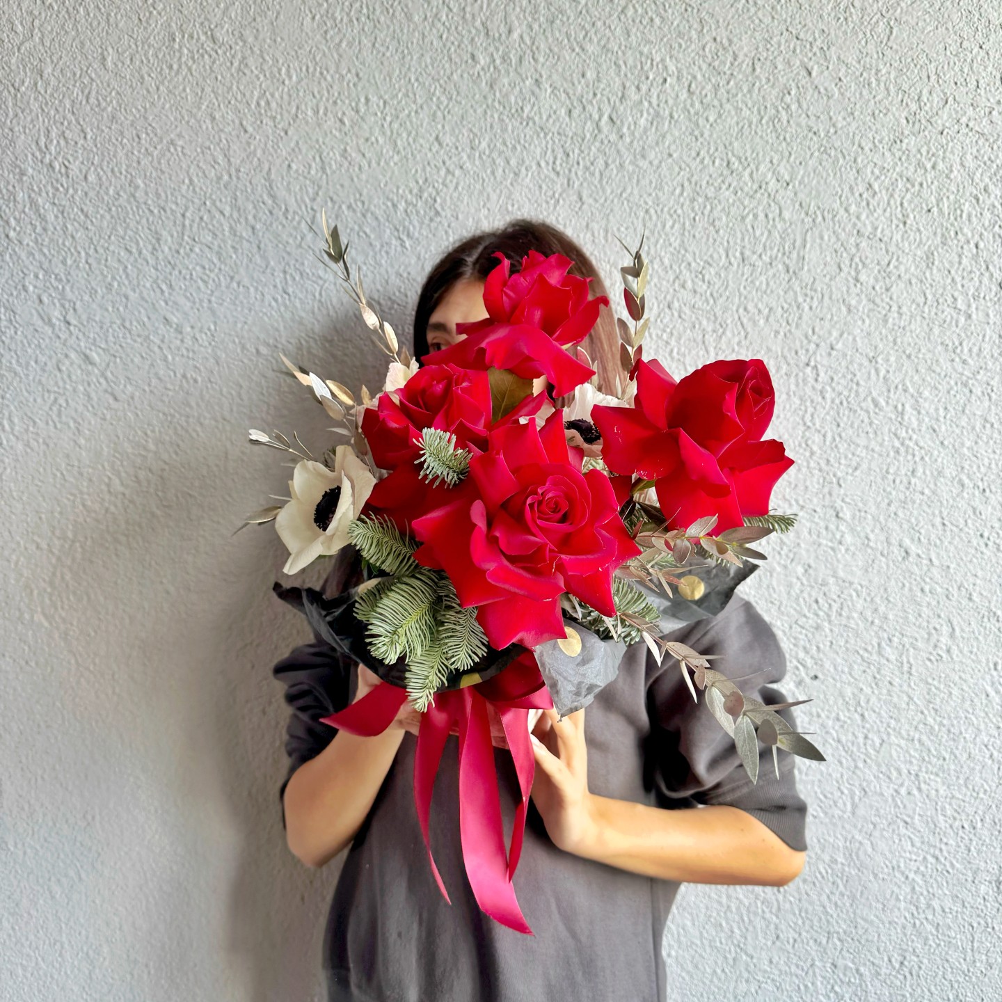 Christmas Red Fresh Flower Box-Small