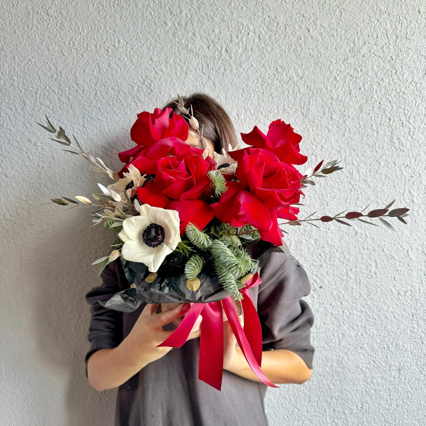 Christmas Red Fresh Flower Box-Small