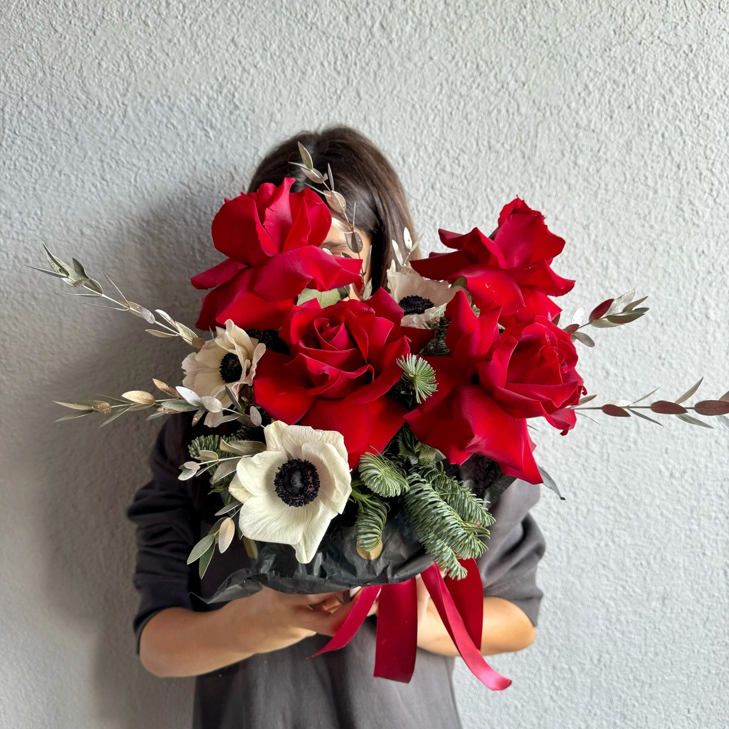 Christmas Red Fresh Flower Box-Small