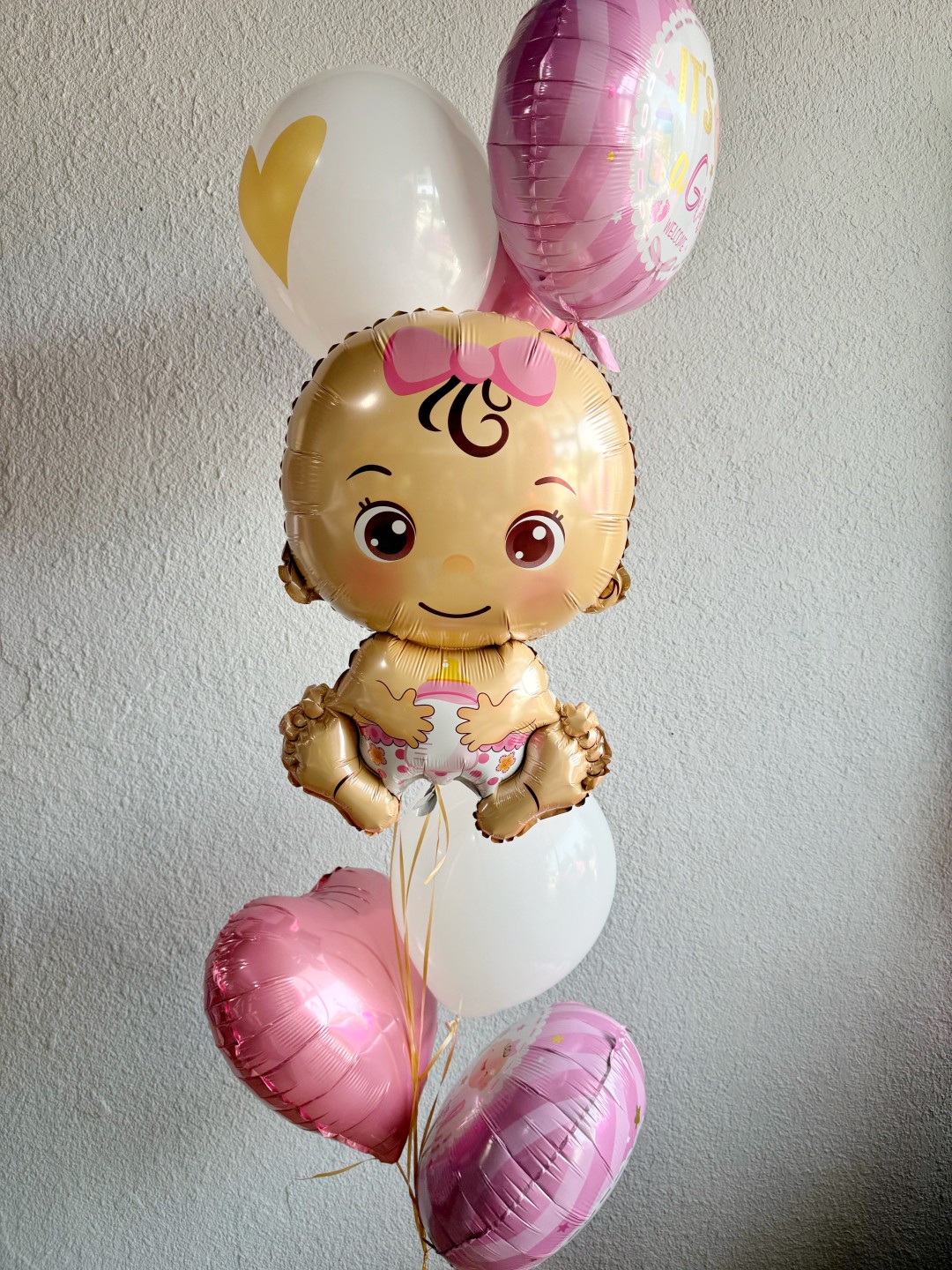 New Baby Girl Balloon Bouquet New Baby Girl Balloon Bouquet