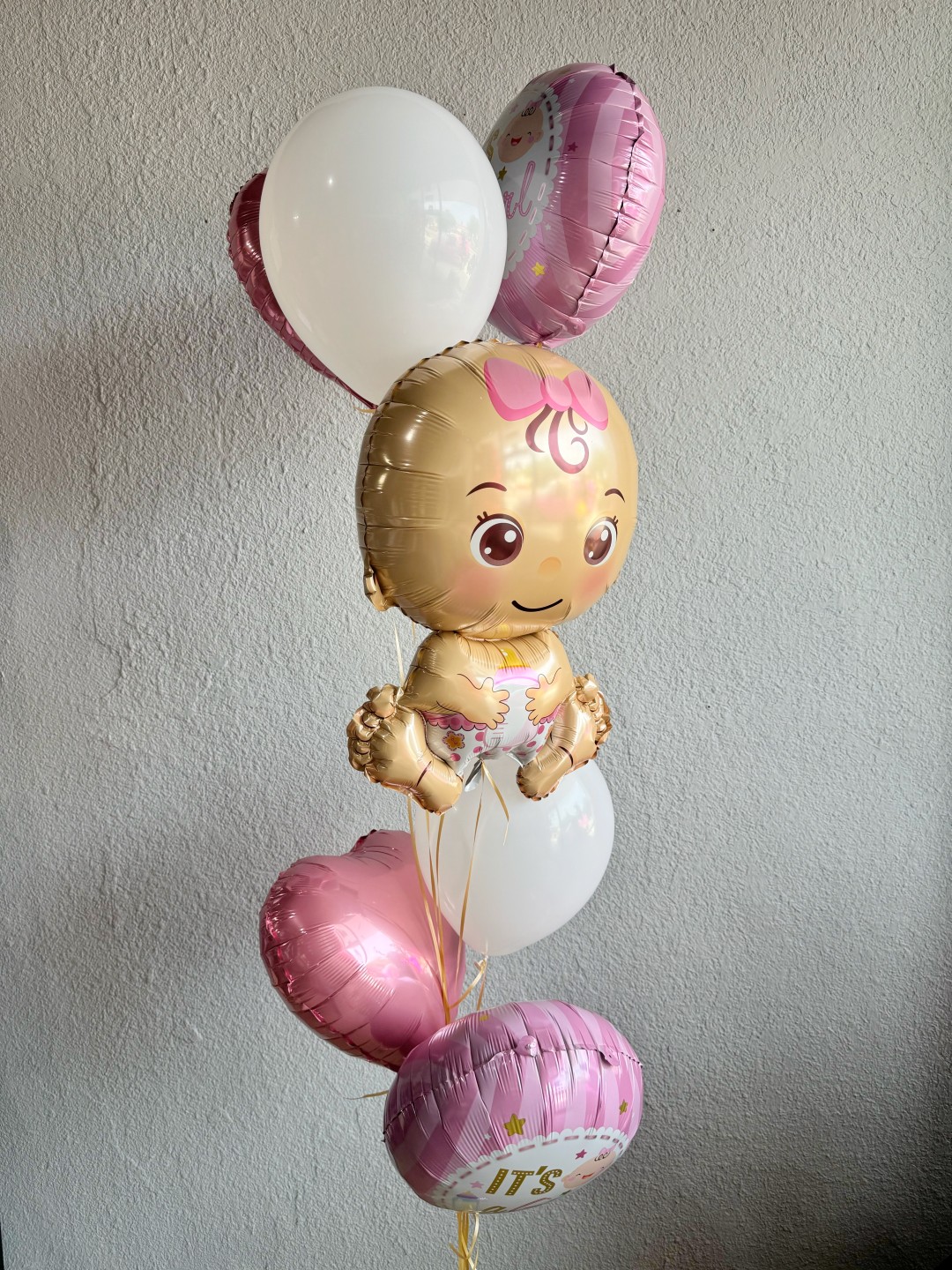New Baby Girl Balloon Bouquet New Baby Girl Balloon Bouquet