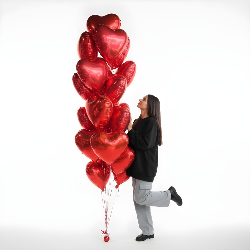 My Heart Is Yours Balloons and Teddy Bear Set