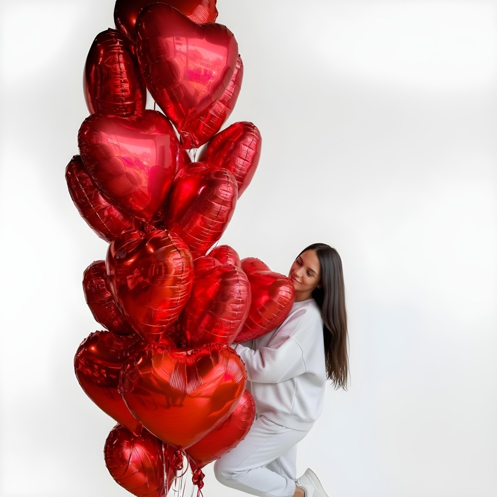 My Heart Is Yours Balloons and Teddy Bear Set