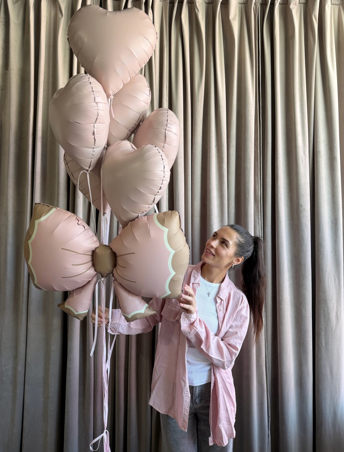 Blush & Bow Balloon Bouquet