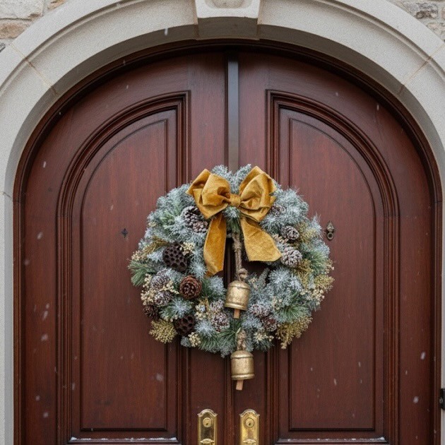 Christmas wreath with preserved flowers Christmas wreath with preserved flowers