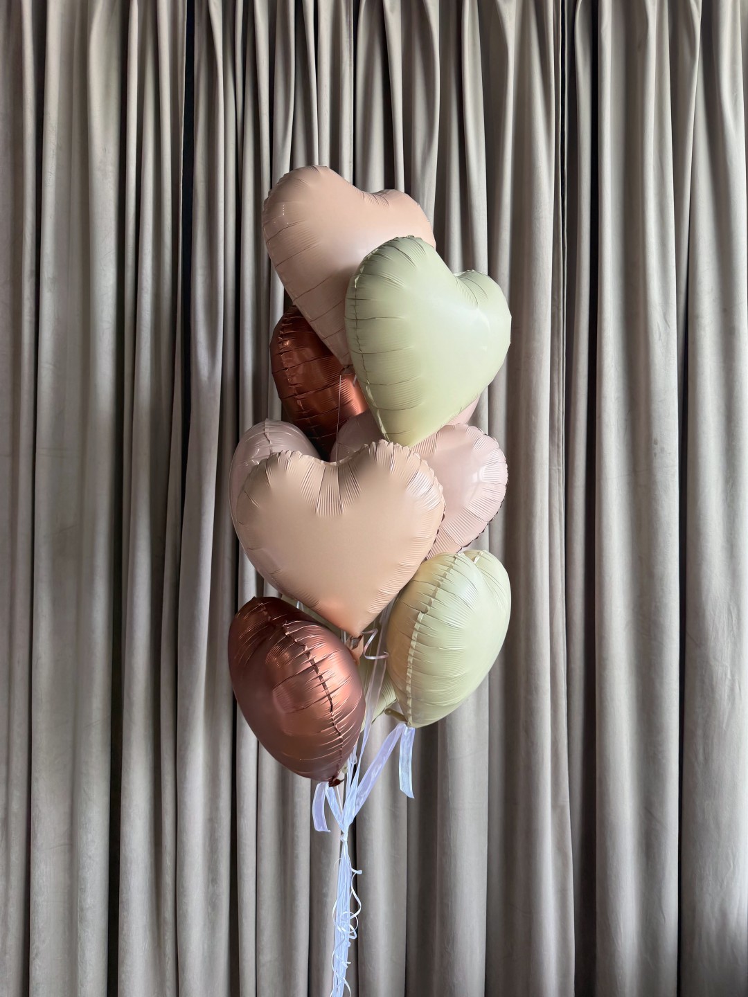 Sage & Mocha Heart Balloon Bouquet Sage & Mocha Heart Balloon Bouquet