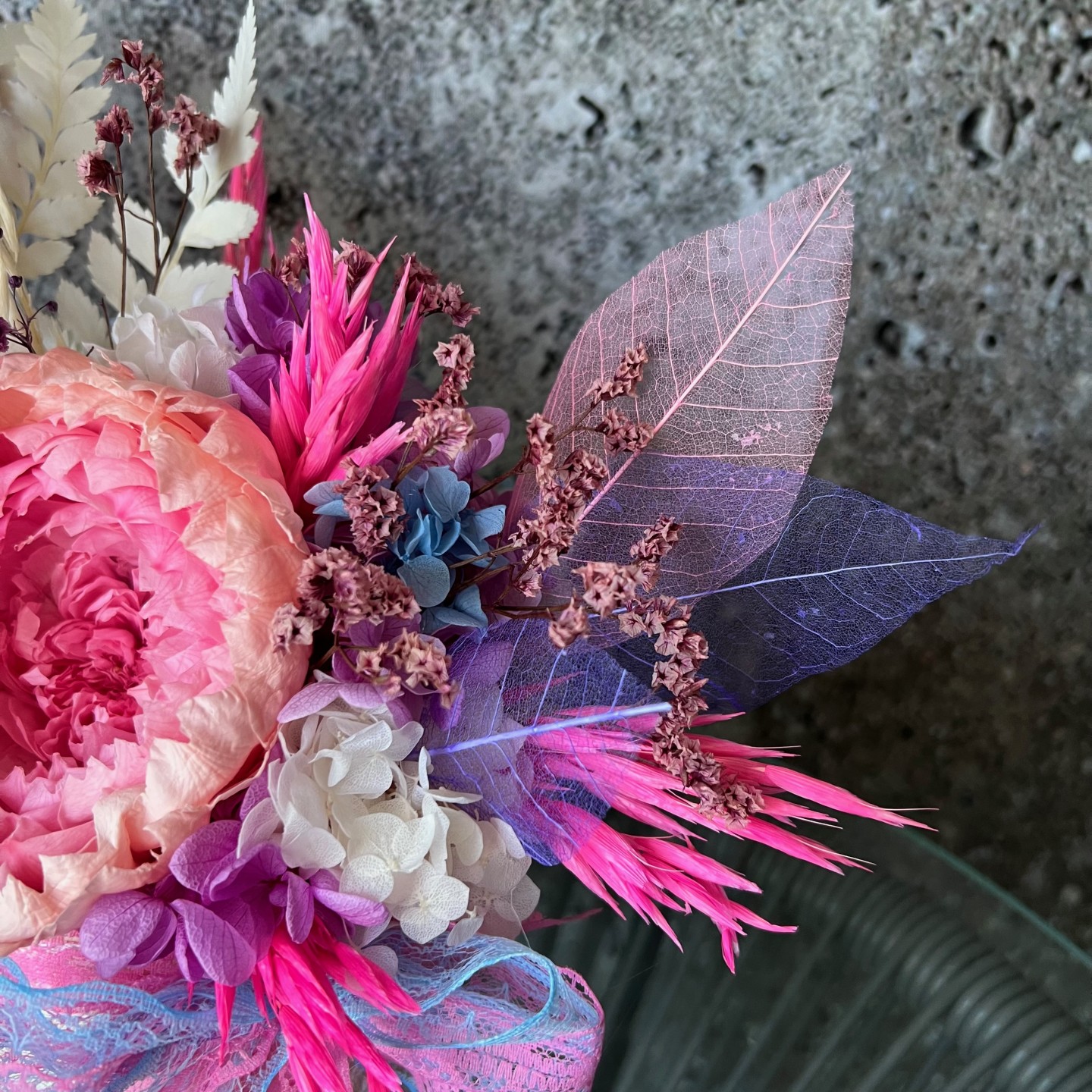 MIA Collection Bright Pink Preserved peony box