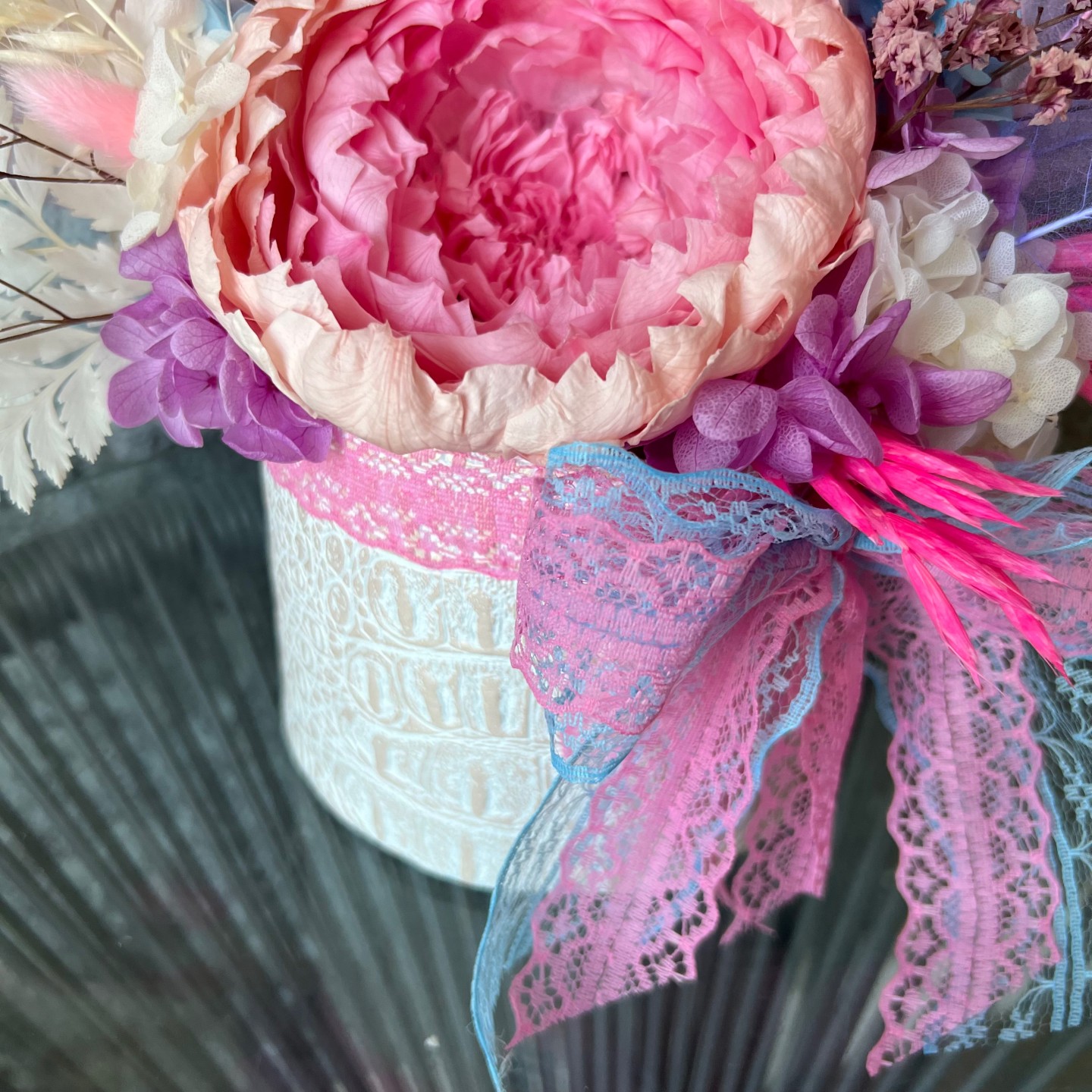 MIA Collection Bright Pink Preserved peony box